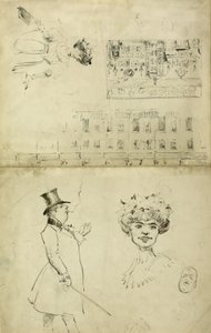 Karikaturen van Oscar Wilde, 1882-84 door Beatrix Whistler